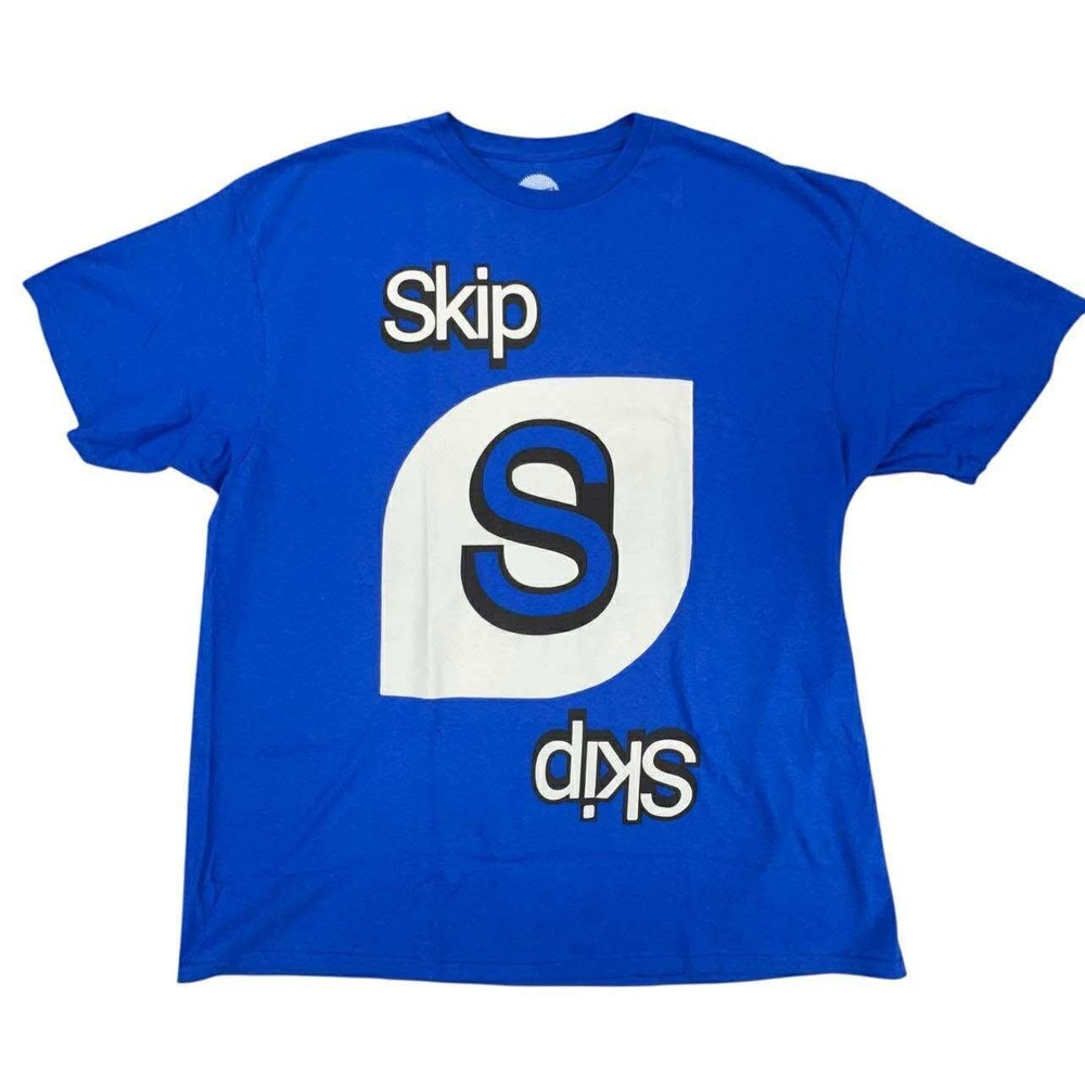 Mattel Skip-Bo Card Game Graphic‎ T-Shirt Blue 2XL Adult costume Halloween NEW